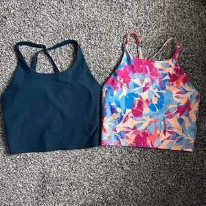 Two workout sports bra tank from old navy size M